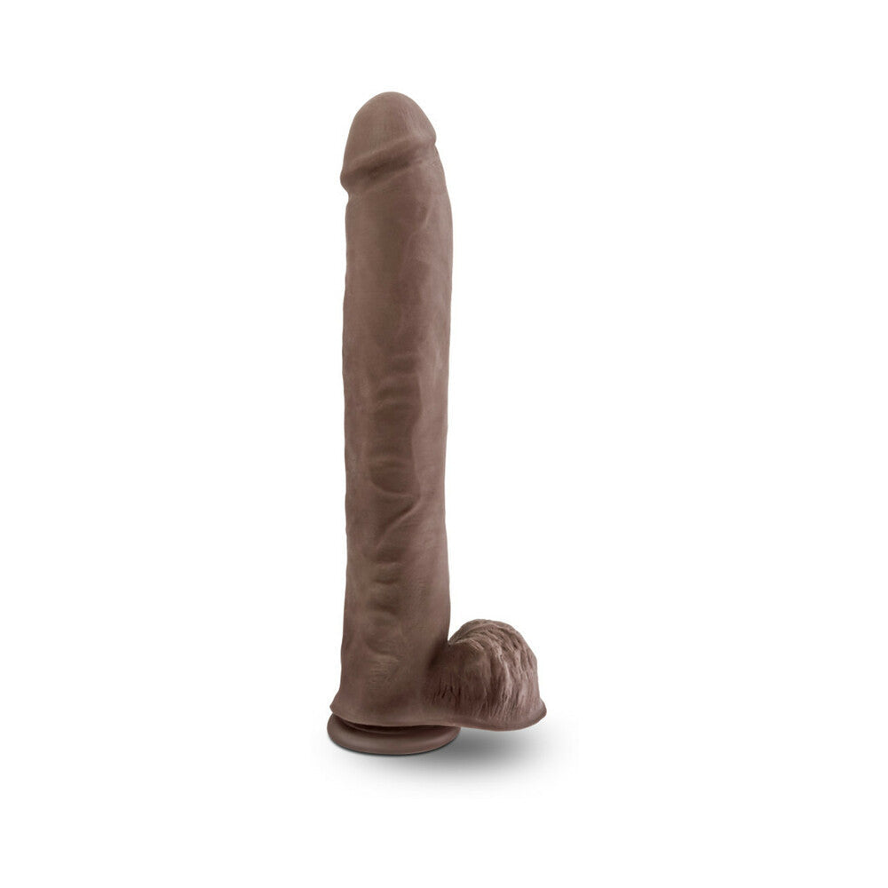 Blush Au Naturel Daddy 14" Sensa Feel Dual Density Dong w/Suction Cup - Chocolate