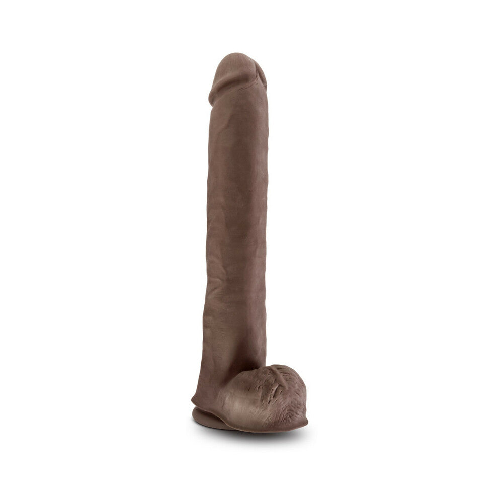Blush Au Naturel Daddy 14" Sensa Feel Dual Density Dong w/Suction Cup - Chocolate