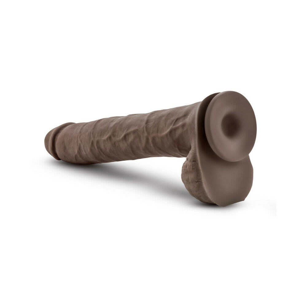 Blush Au Naturel Daddy 14" Sensa Feel Dual Density Dong w/Suction Cup - Chocolate