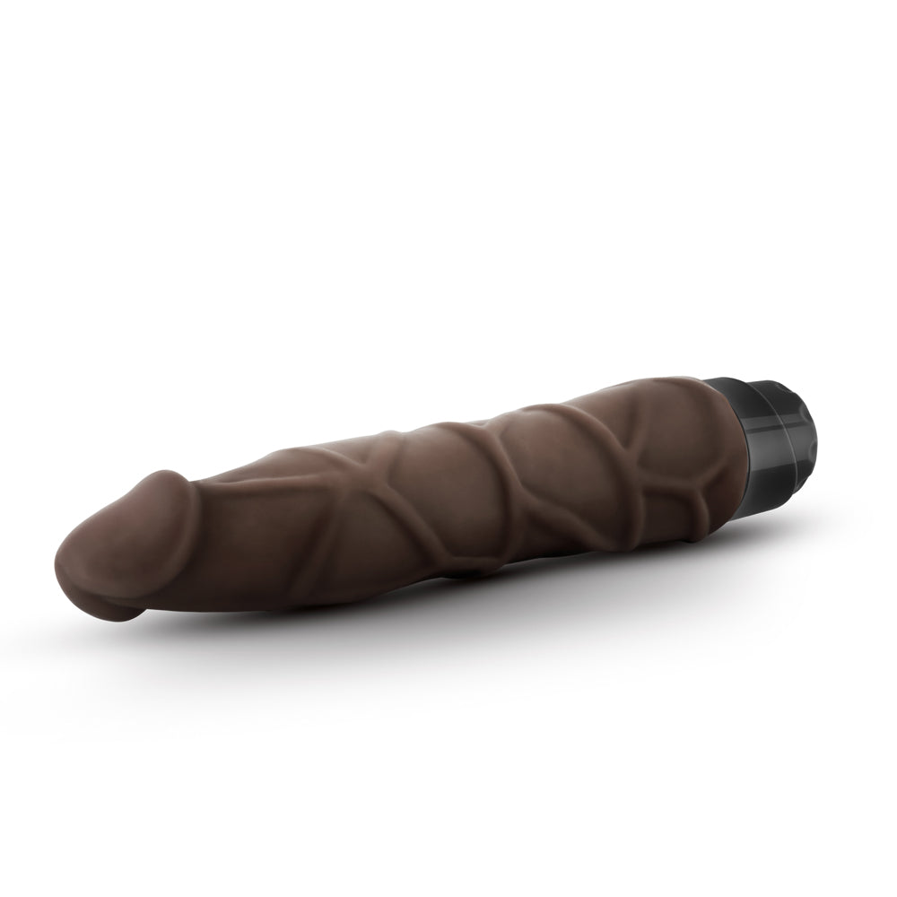 Blush Dr. Skin Cock Vibe 9" Vibrating Cock - Chocolate