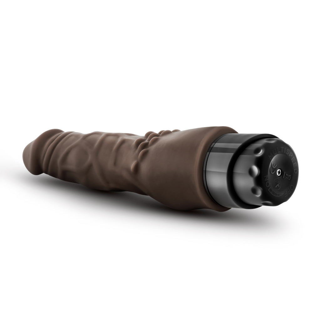 Blush Dr. Skin Cock Vibe 8" Vibrating Cock - Chocolate