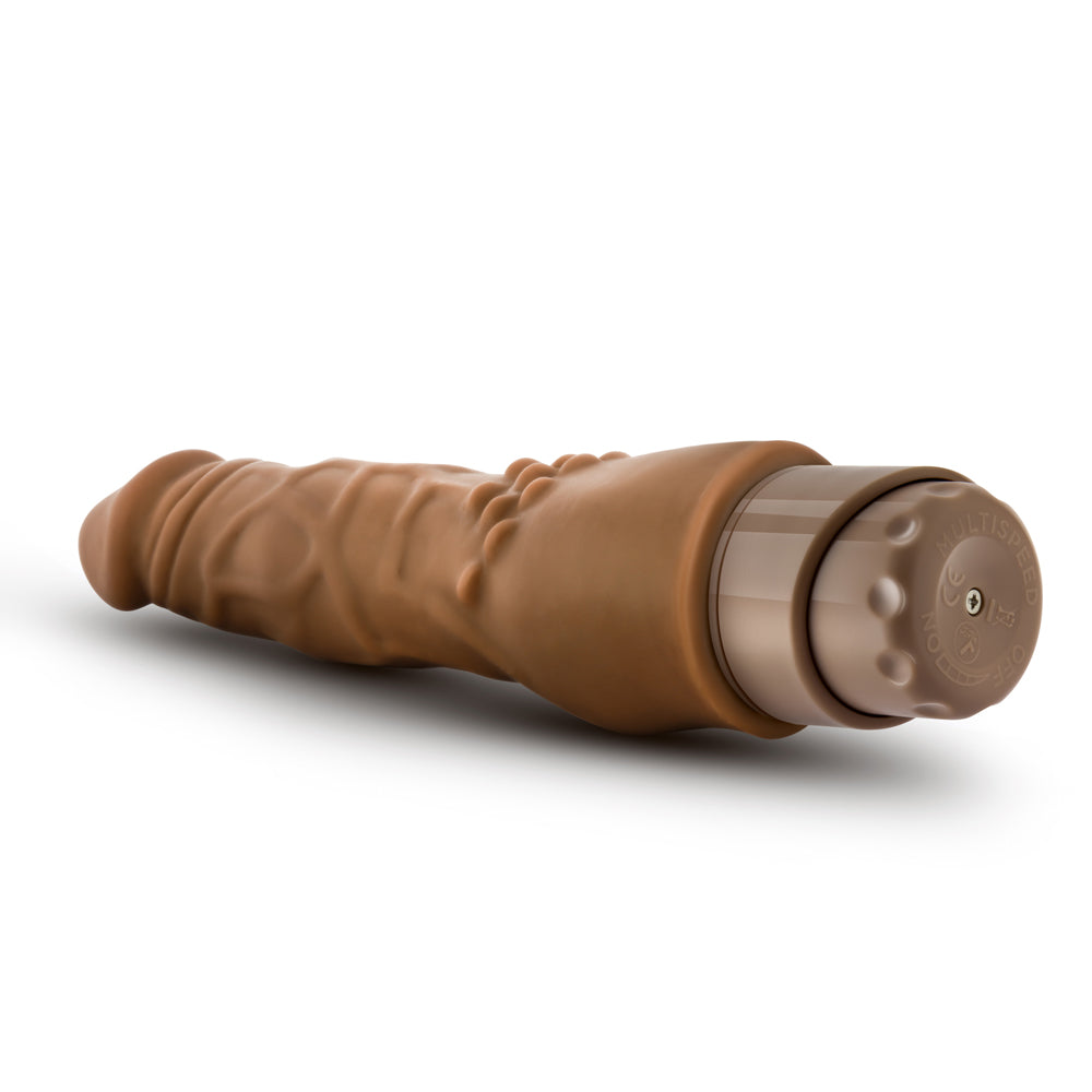 Blush Dr. Skin Cock Vibe 8" Vibrating Cock - Mocha