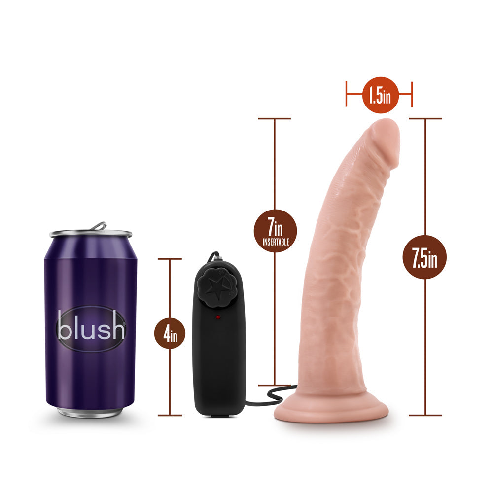 Blush Dr. Skin Dr. Dave 7" Cock w/Suction Cup - Vanilla