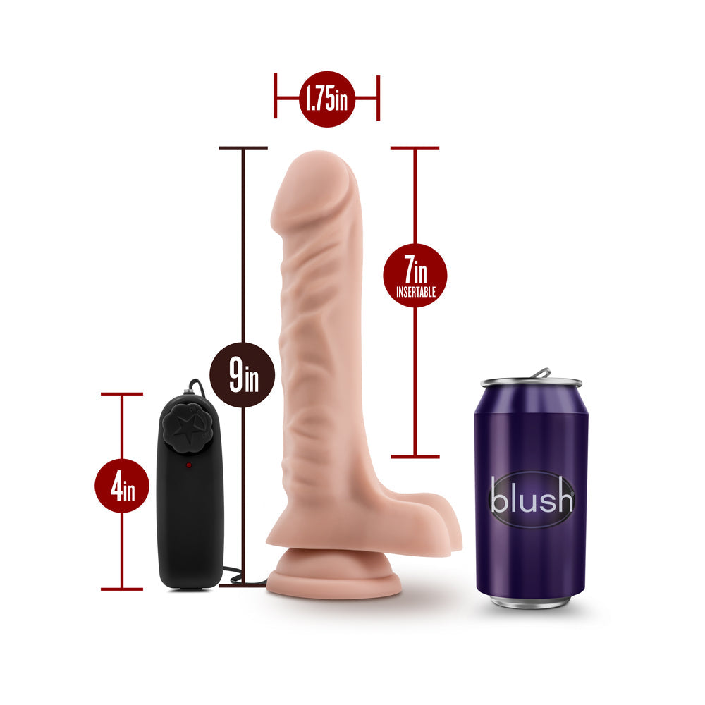 Dr. Skin Dr. James Vibrating Cock with Suction Cup-Vanilla 9"