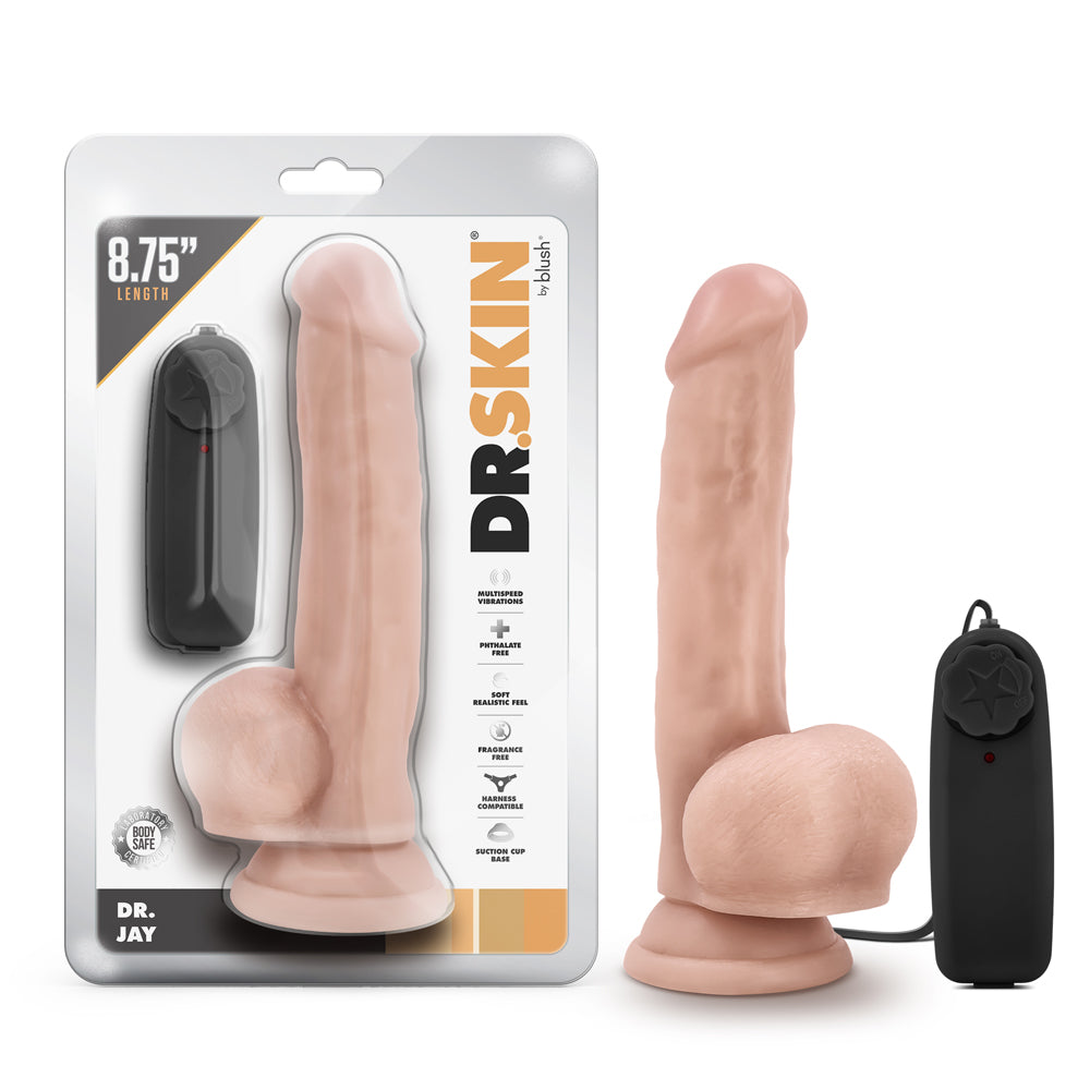 Blush Dr. Skin Dr. Jay 8.75" Cock w/Suction Cup - Vanilla