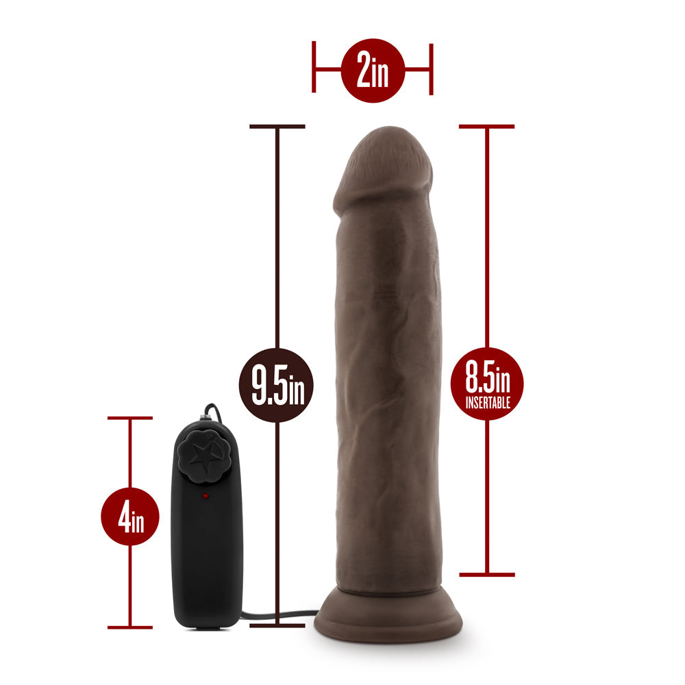 Blush Dr. Skin Dr. Throb 9.5" Cock w/Suction Cup - Chocolate