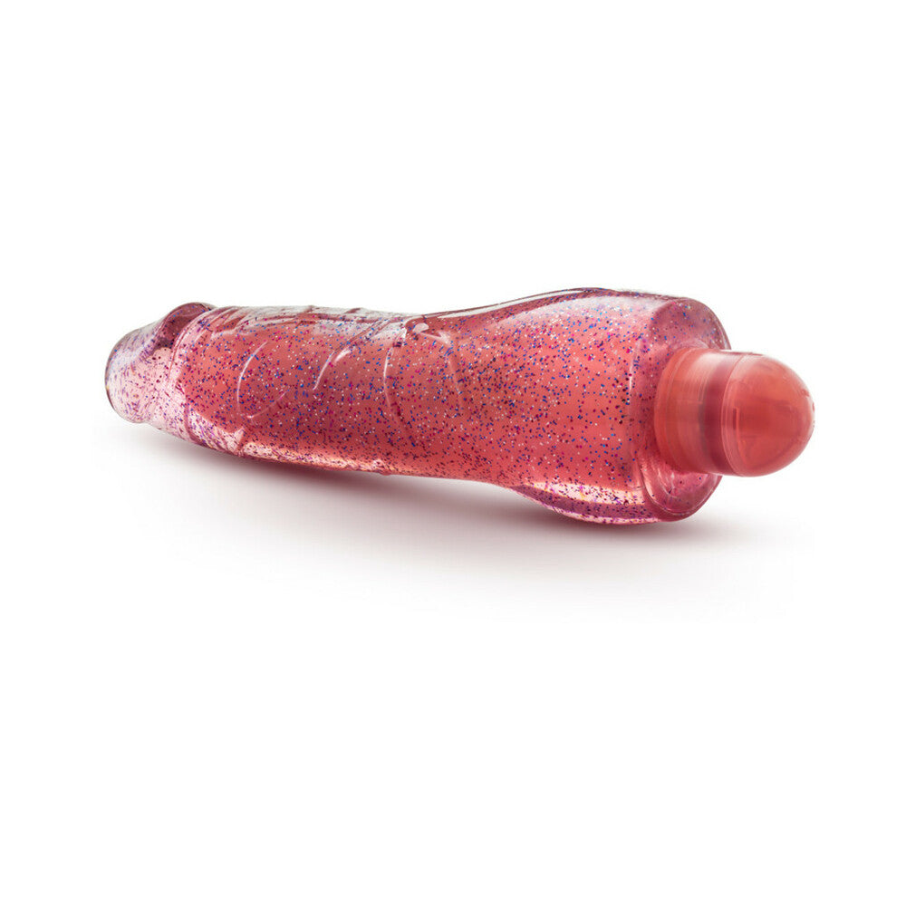 Glow Dicks Molly Glitter Vibrator-Pink 8"
