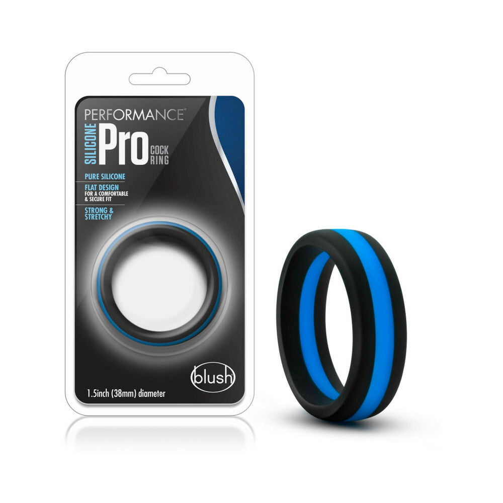 Performance Silicone Go Pro Cock Ring-Black/Indigo