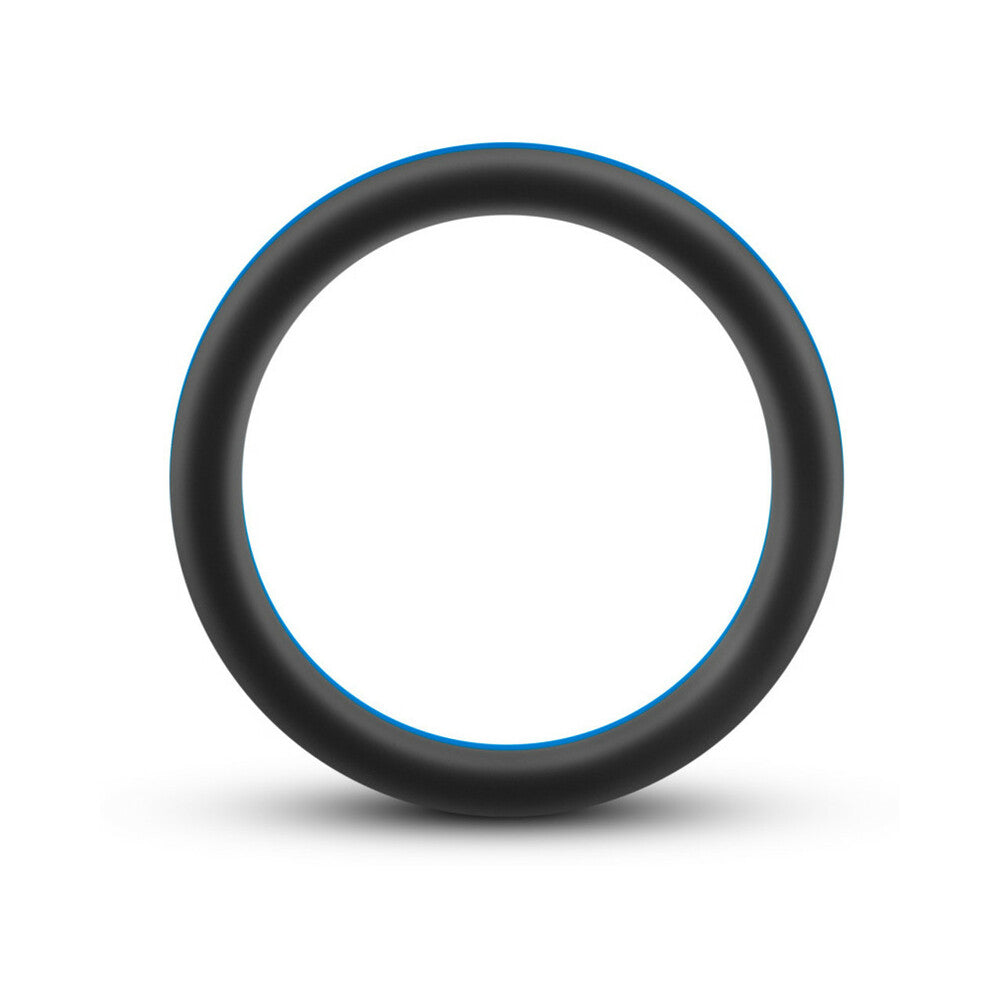 Performance Silicone Go Pro Cock Ring-Black/Indigo