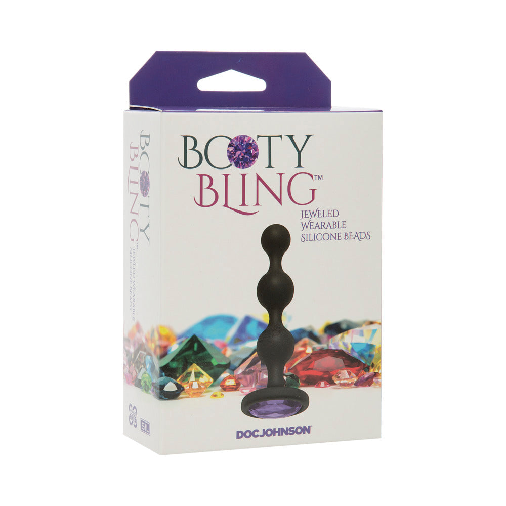 Booty Bling Wearable Silicone Beads-Purple