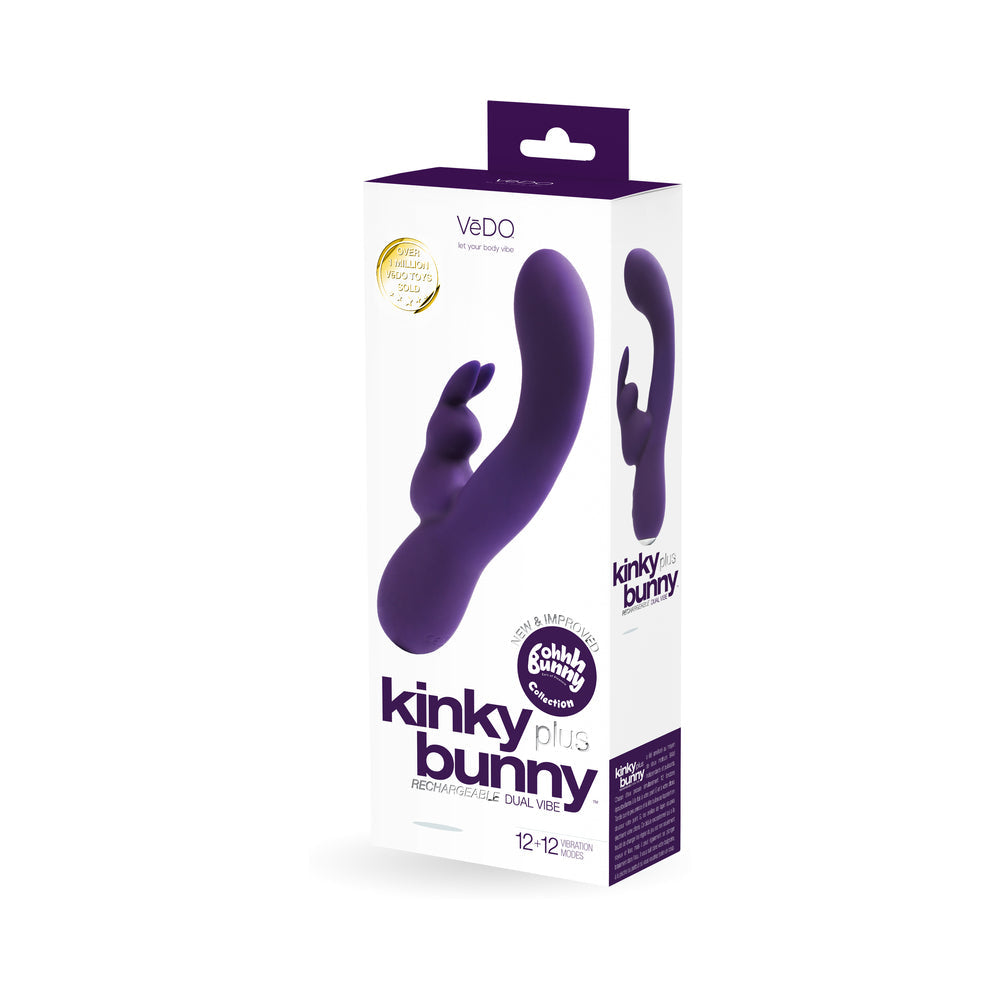 VeDO Kinky Bunny Plus Rechargeable Dual Vibe - Deep Purple