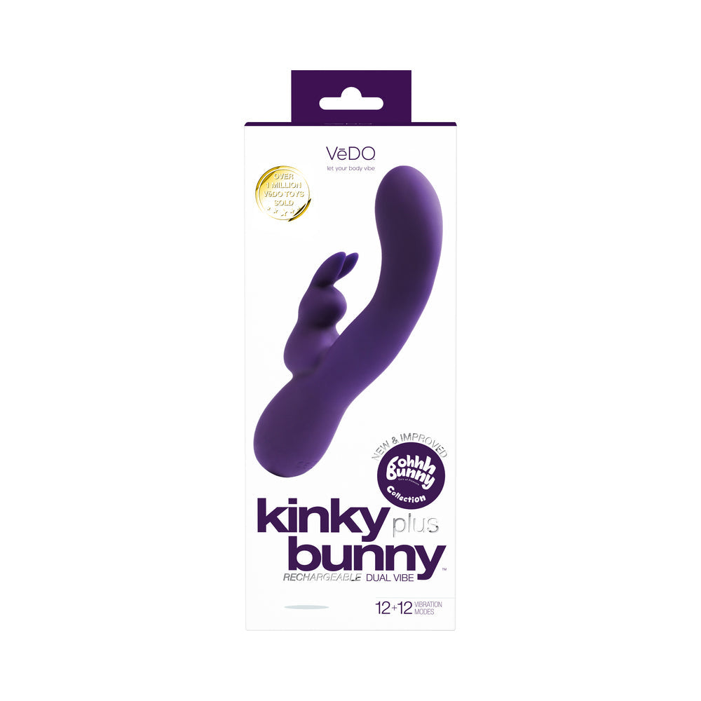 VeDO Kinky Bunny Plus Rechargeable Dual Vibe - Deep Purple