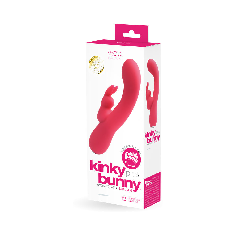 VeDO Kinky Bunny Plus Rechargeable Dual Vibe - Foxy Pink