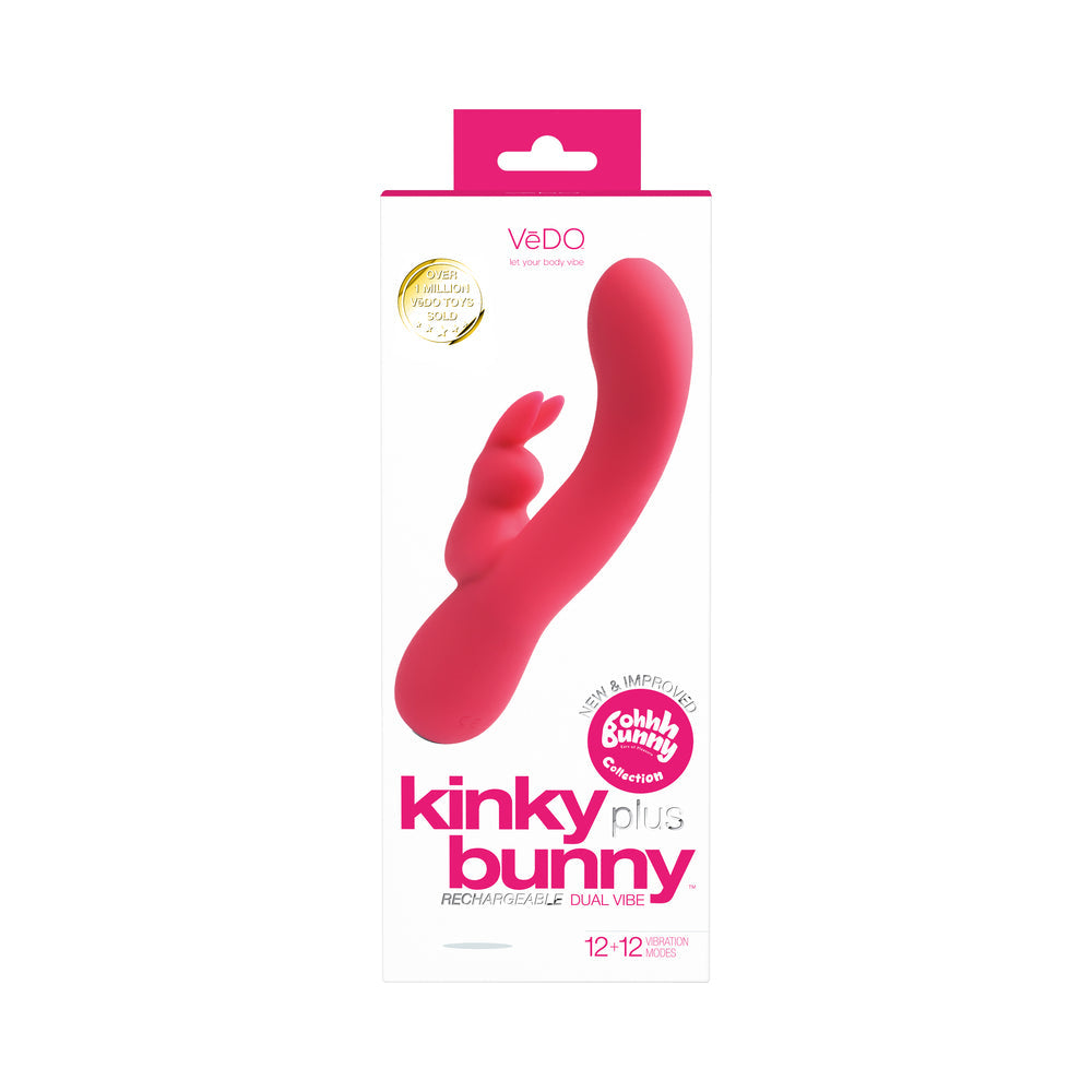 VeDO Kinky Bunny Plus Rechargeable Dual Vibe - Foxy Pink