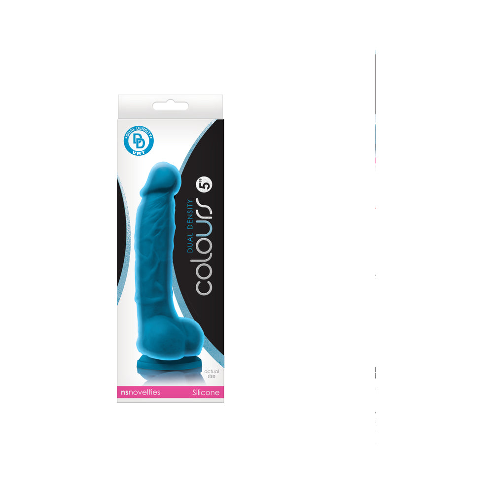 Colours Dual Density 5" Dildo - Blue