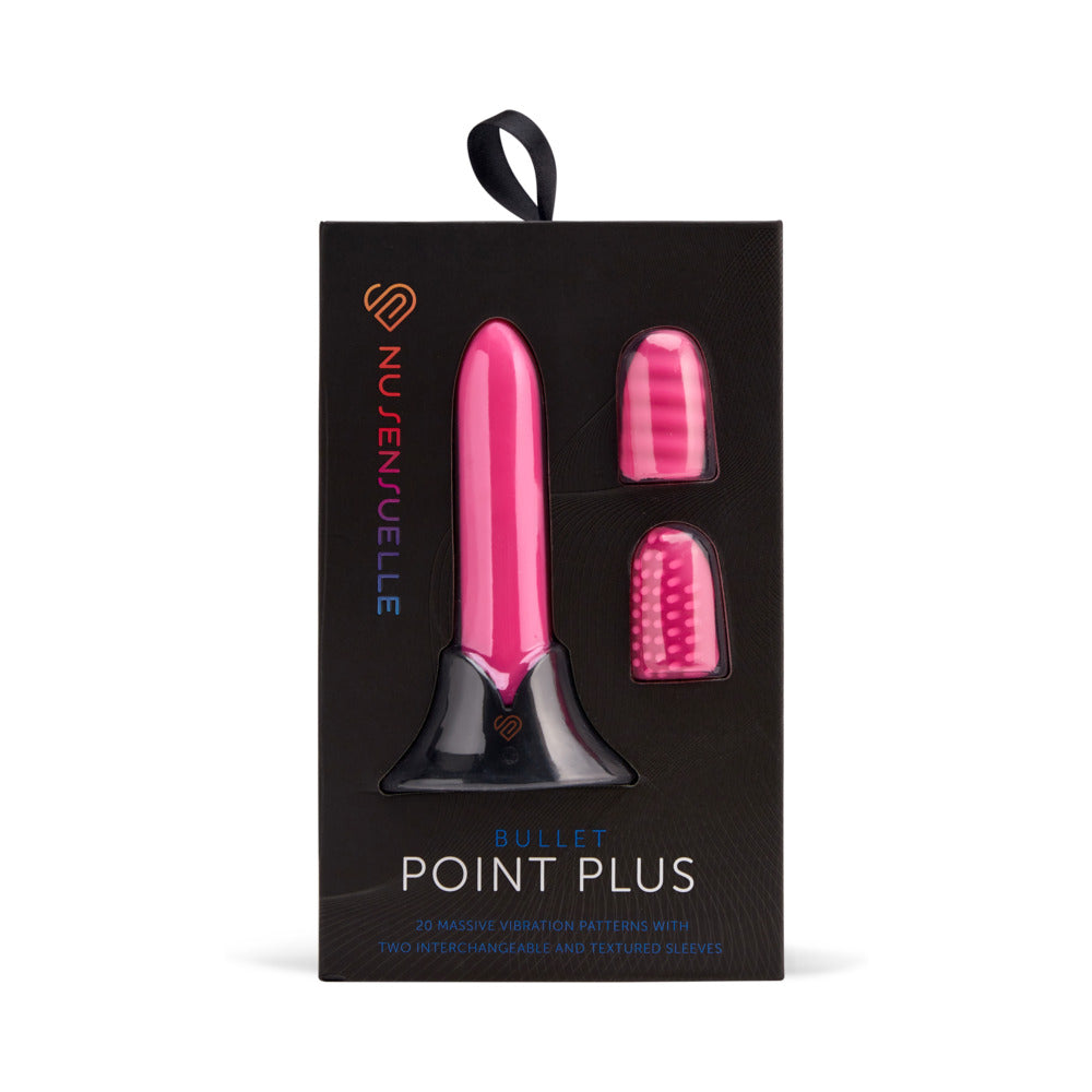 Nu Sensuelle Point Plus 20 Function Bullet & Sleeves-Pink