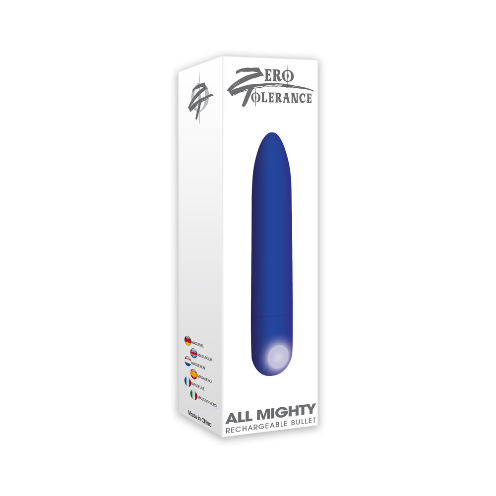 Zero Tolerance All Mighty Rechargeable Bullet - Blue