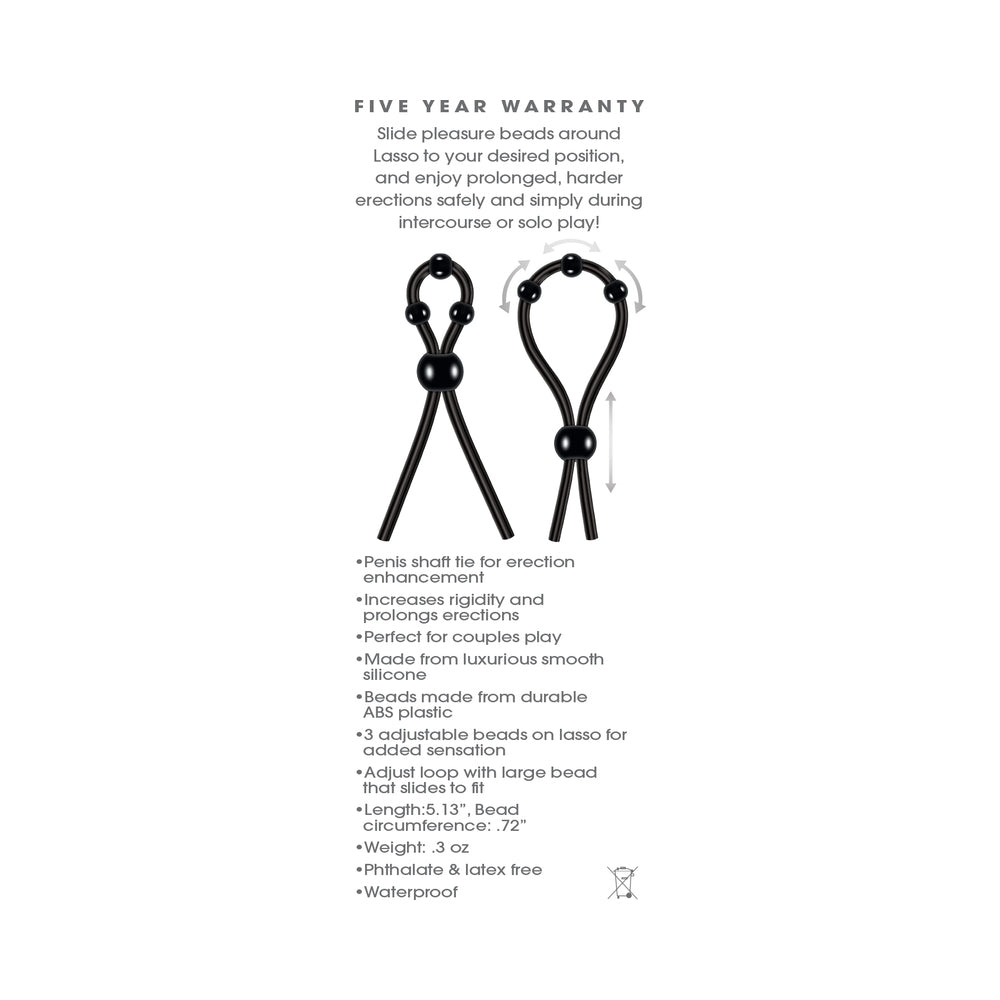 Zero Tolerance Ultimate Lasso Cock Ring - Black