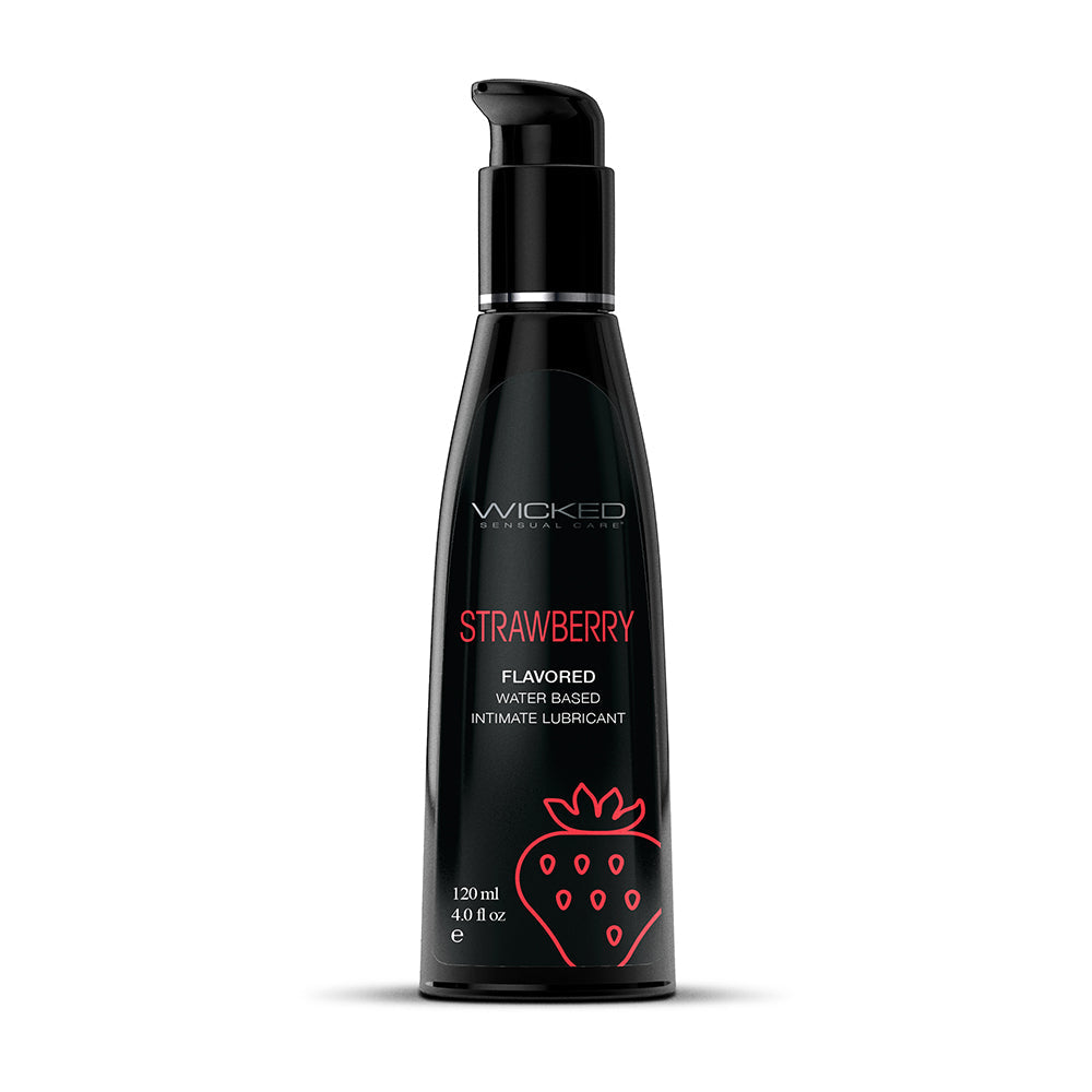 Wicked Sensual Care Aqua Flavored Lube-Strawberry 4oz