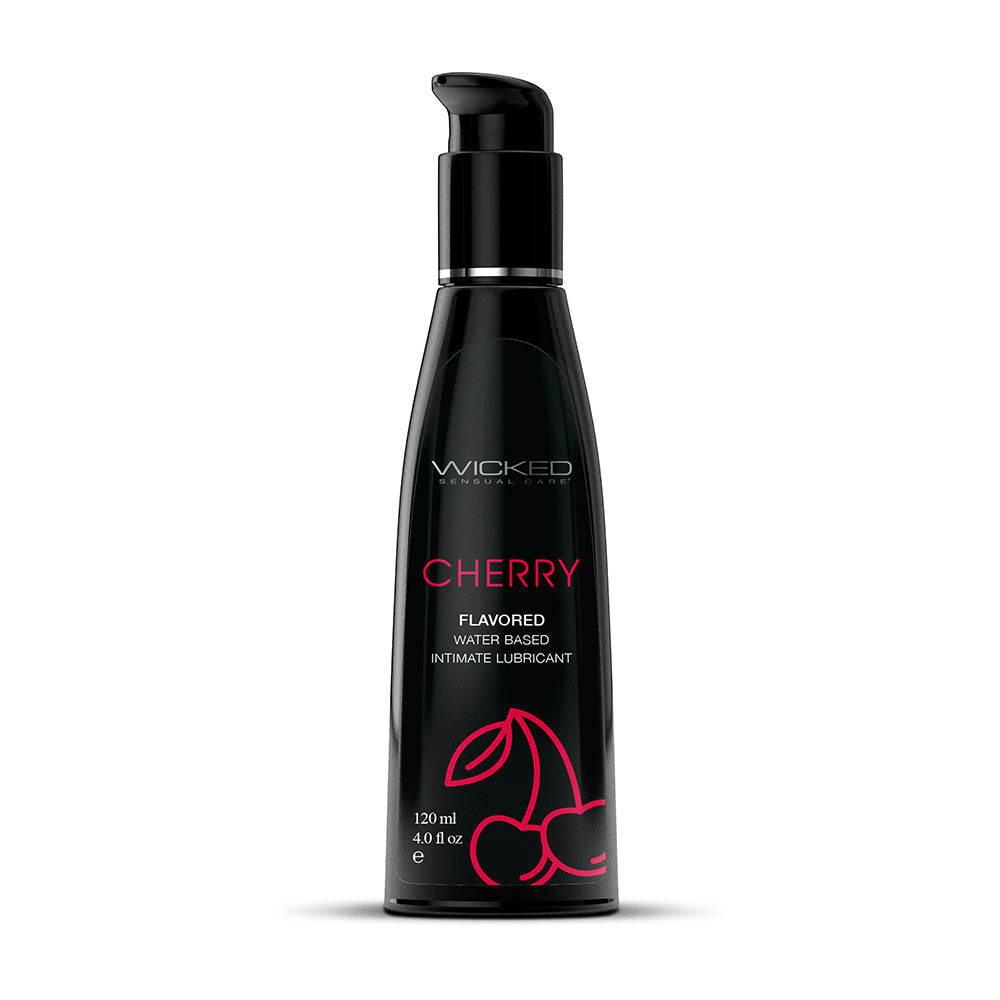 Wicked Sensual Care Aqua Flavored Lube-Cherry 4oz