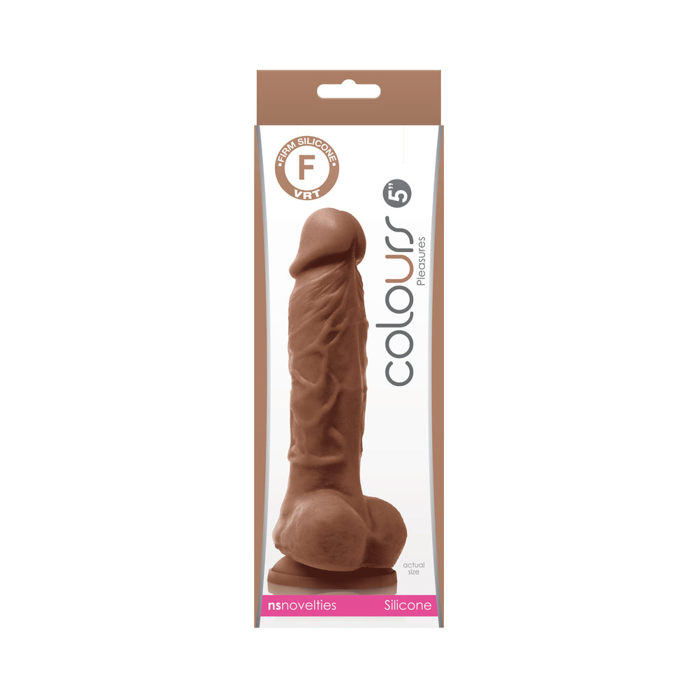 Colours Pleasures 5" Dildo w/Suction Cup - Brown