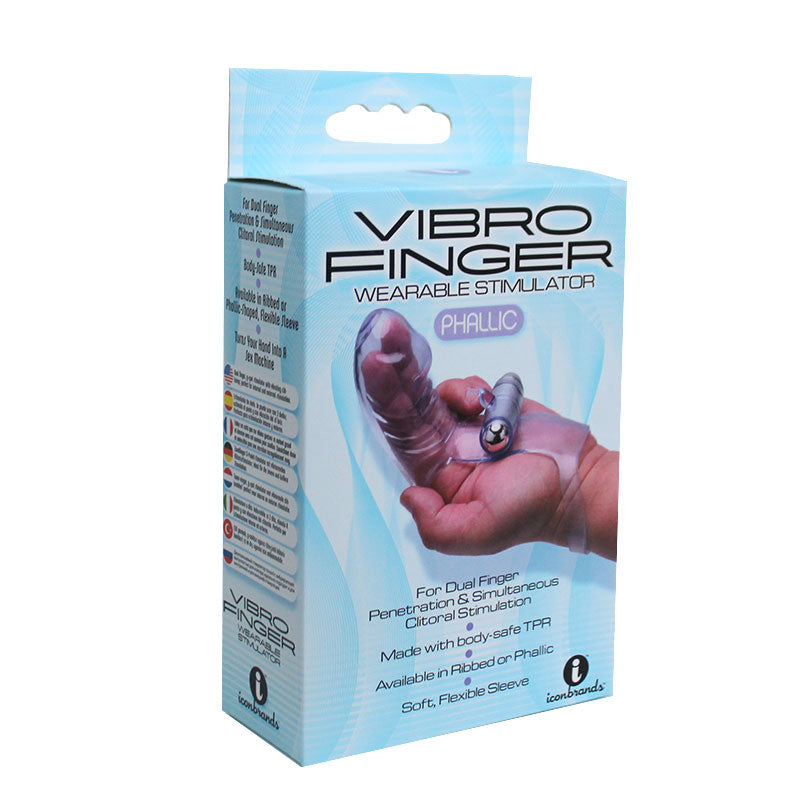 The 9's Vibrofinger Phallic Finger Massager - Purple
