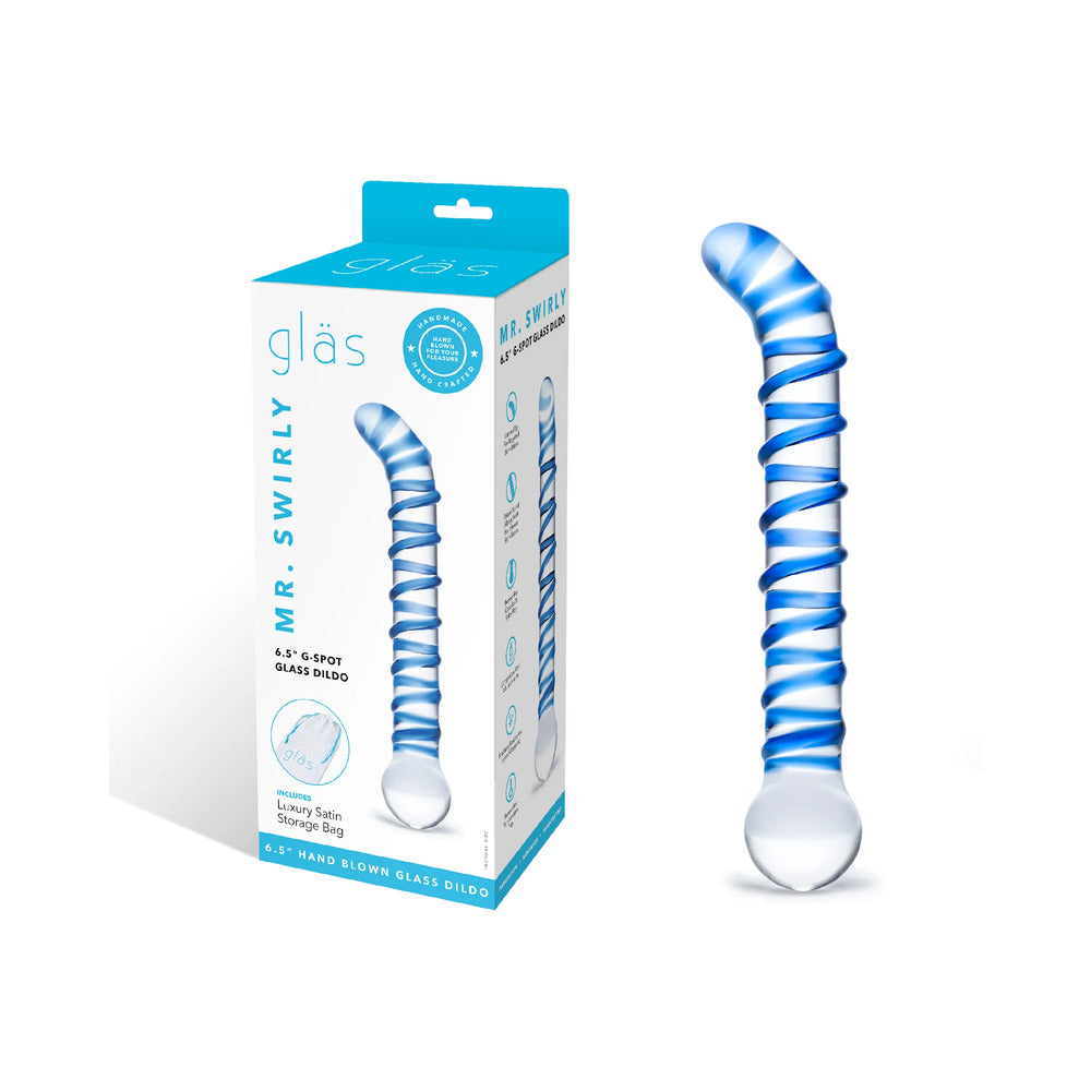 Glas Mr. Swirly 6.5" G-Spot Glass Dildo