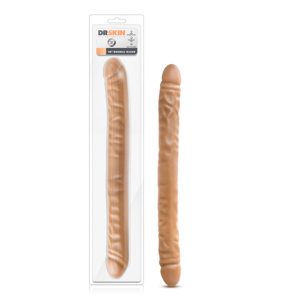 Blush Dr. Skin 18" Double Dildo - Mocha