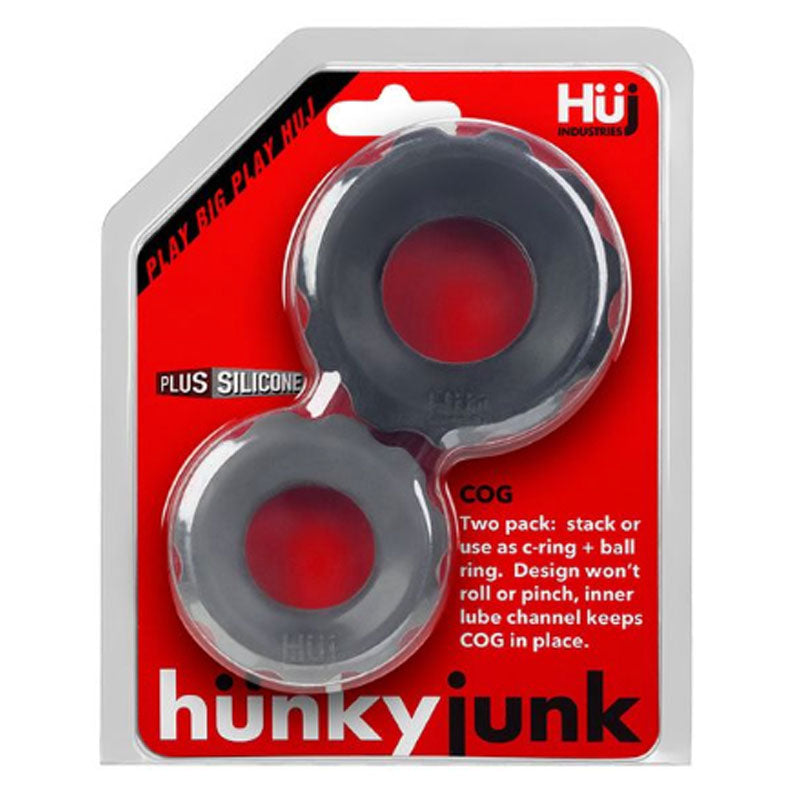 Hunky Junk Cog Ring 2 Size Double Pack - Tar & Stone Pack of 2
