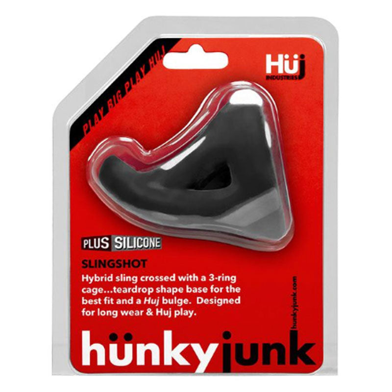 Hunky Junk Slingshot 3 Ring Teardrop - Tar