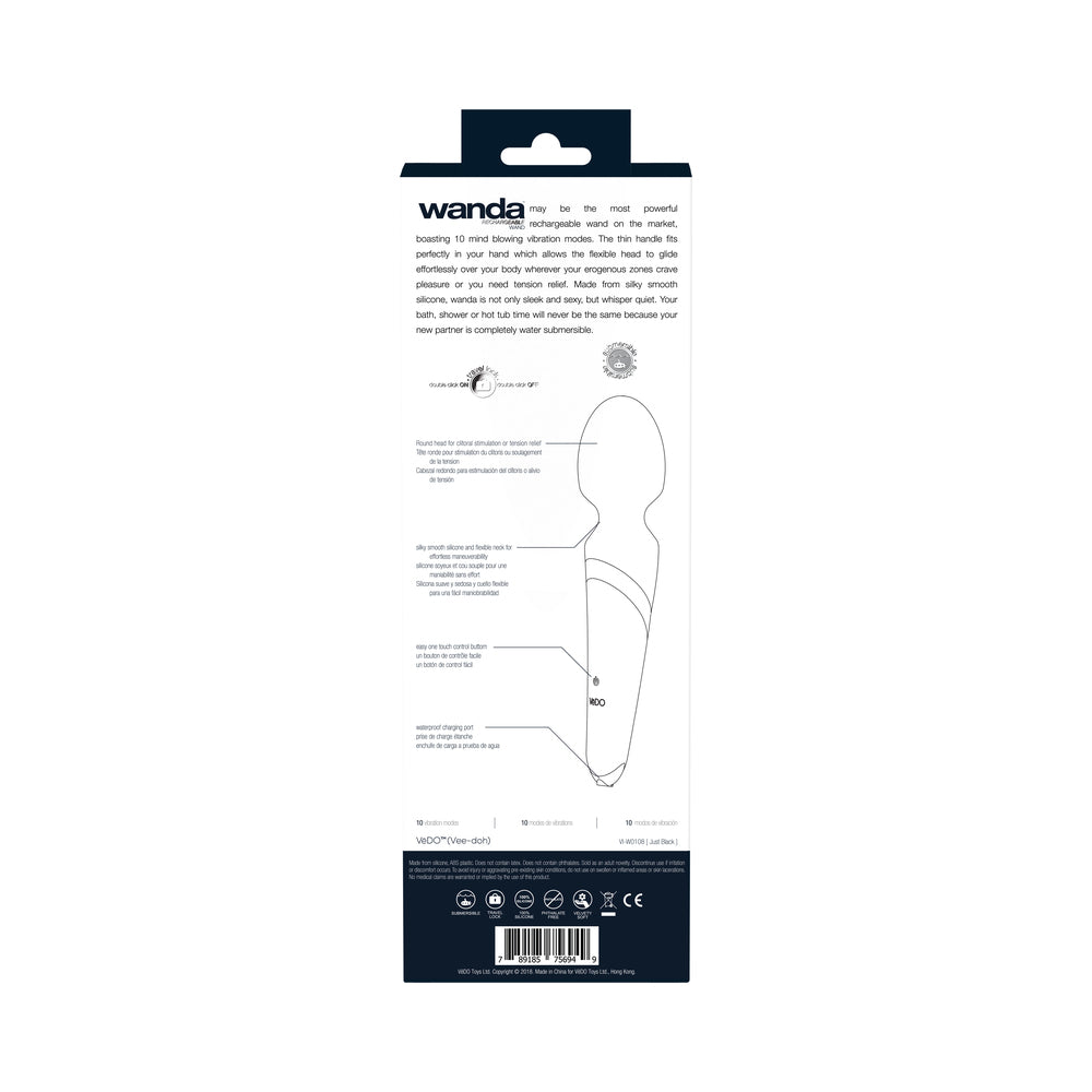 VeDO Wanda Rechargeable Wand - Just Black