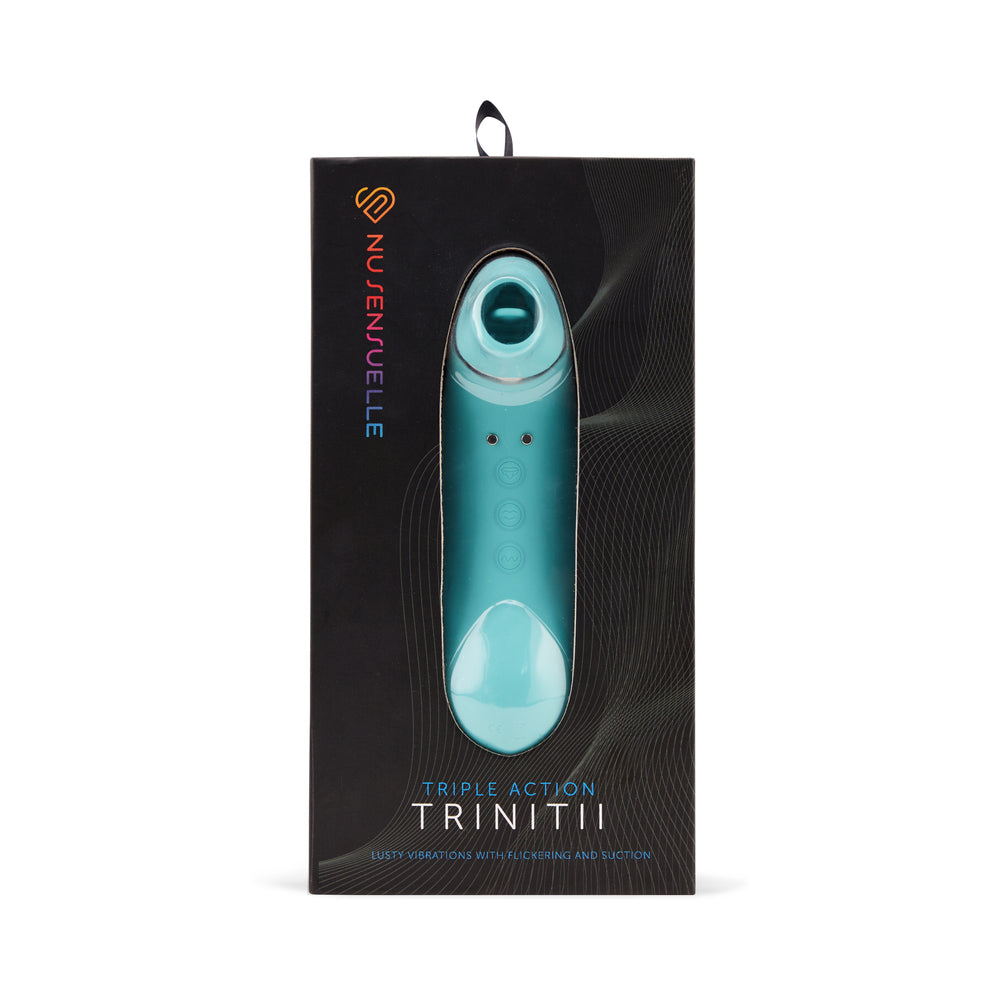 Nu Sensuelle Trinitii 3-in-1 Suction Tongue-Electric Blue