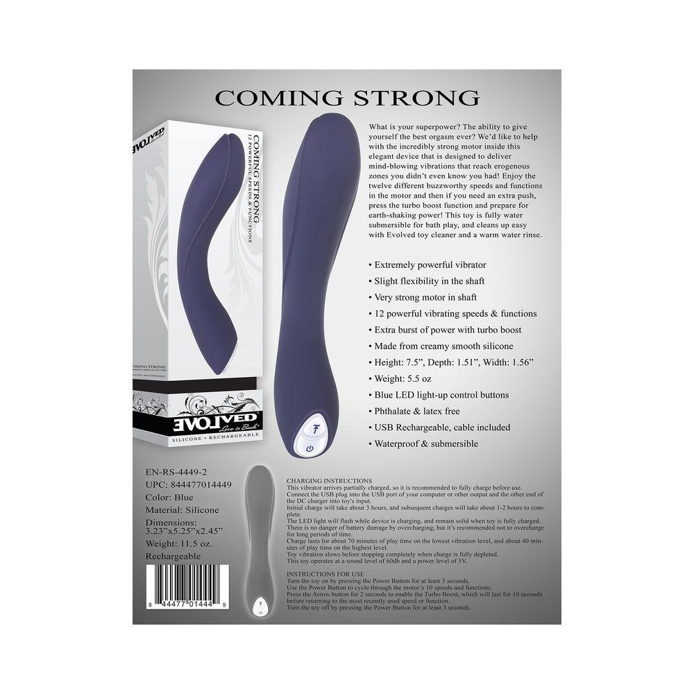 Evolved Coming Strong Vibrator - Blue