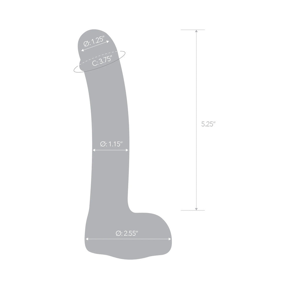 Glas 7" Realistic Curved Glass G-Spot Dildo