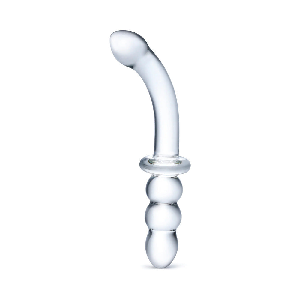 Glas 8" Ribbed G-Spot Glass Dildo