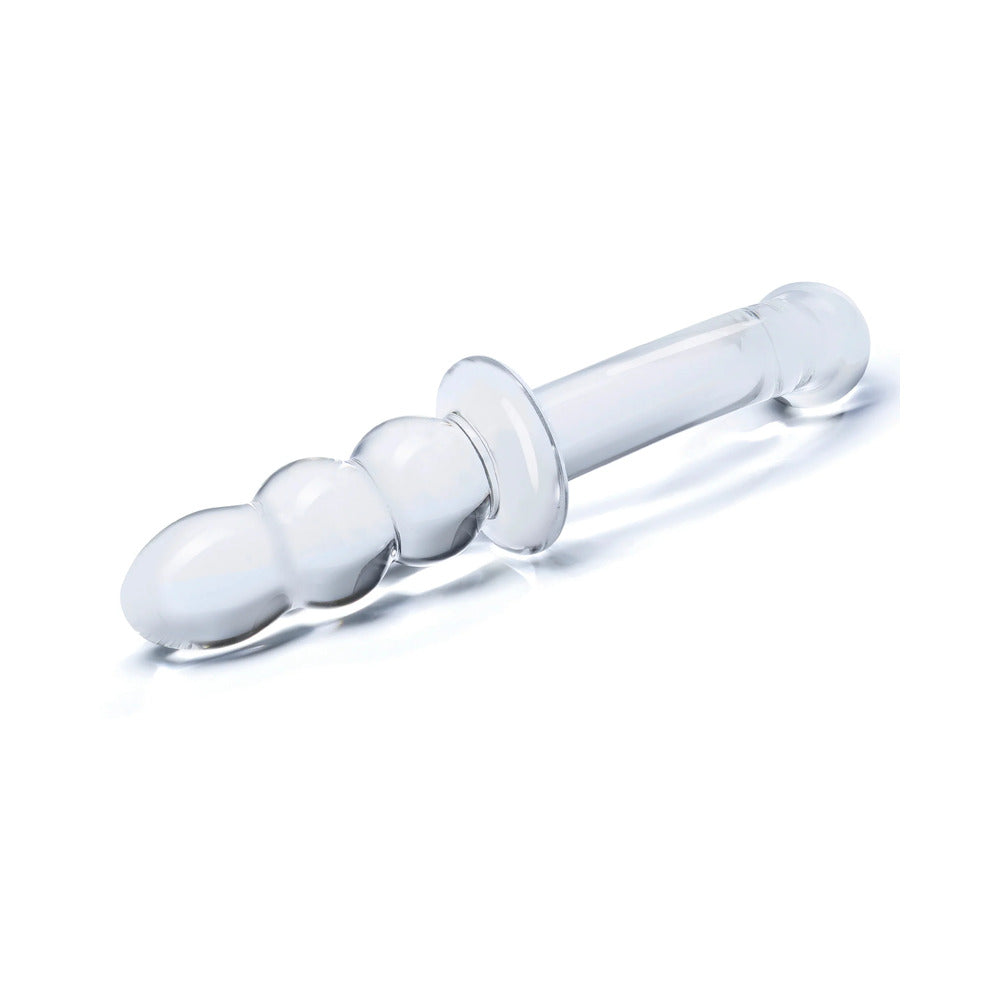Glas 8" Ribbed G-Spot Glass Dildo