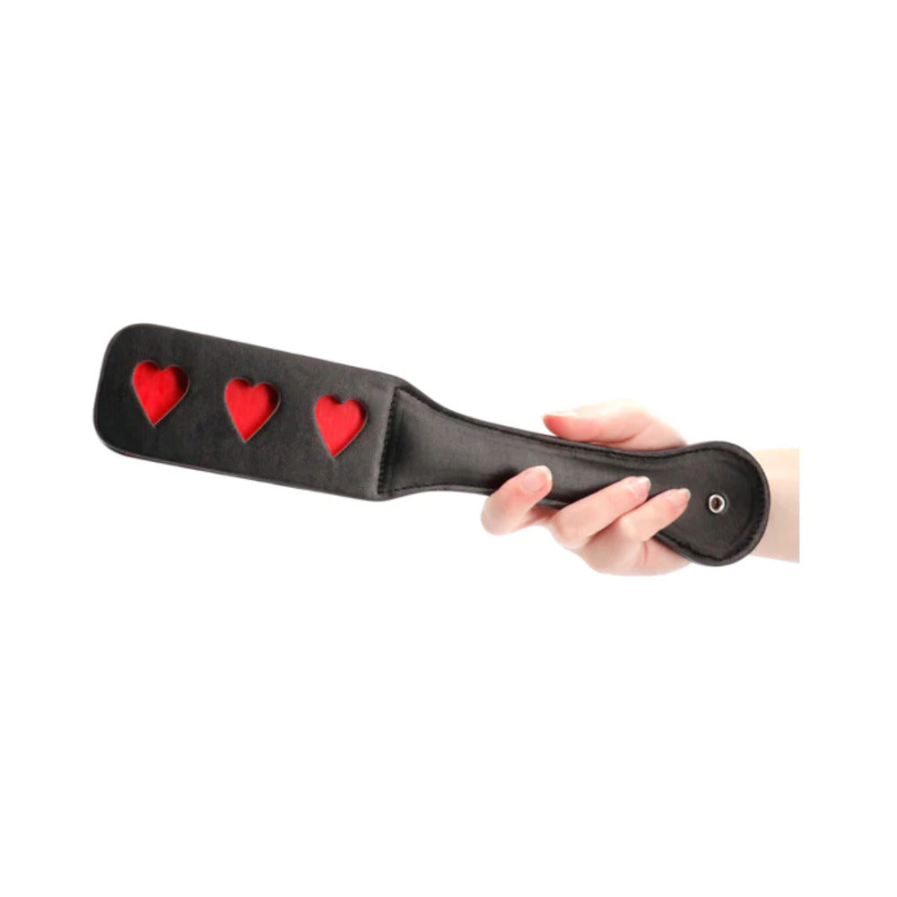 Shots Ouch Hearts Paddle - Black