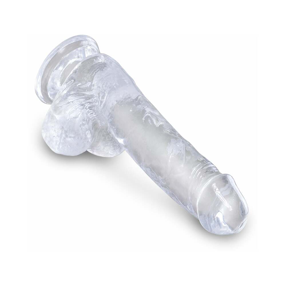 King Cock Clear with Balls 6"