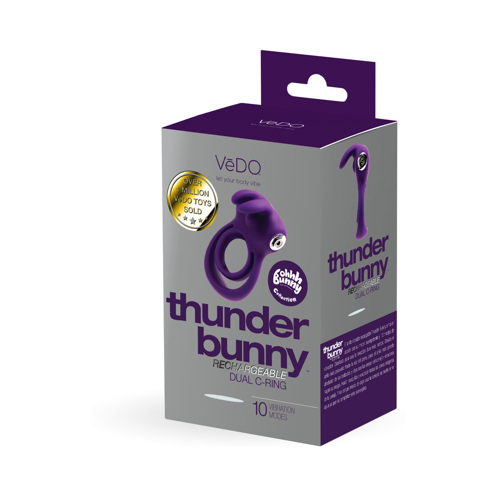 VeDO Thunder Bunny Rechargeable Dual Ring - Perfectly Purple