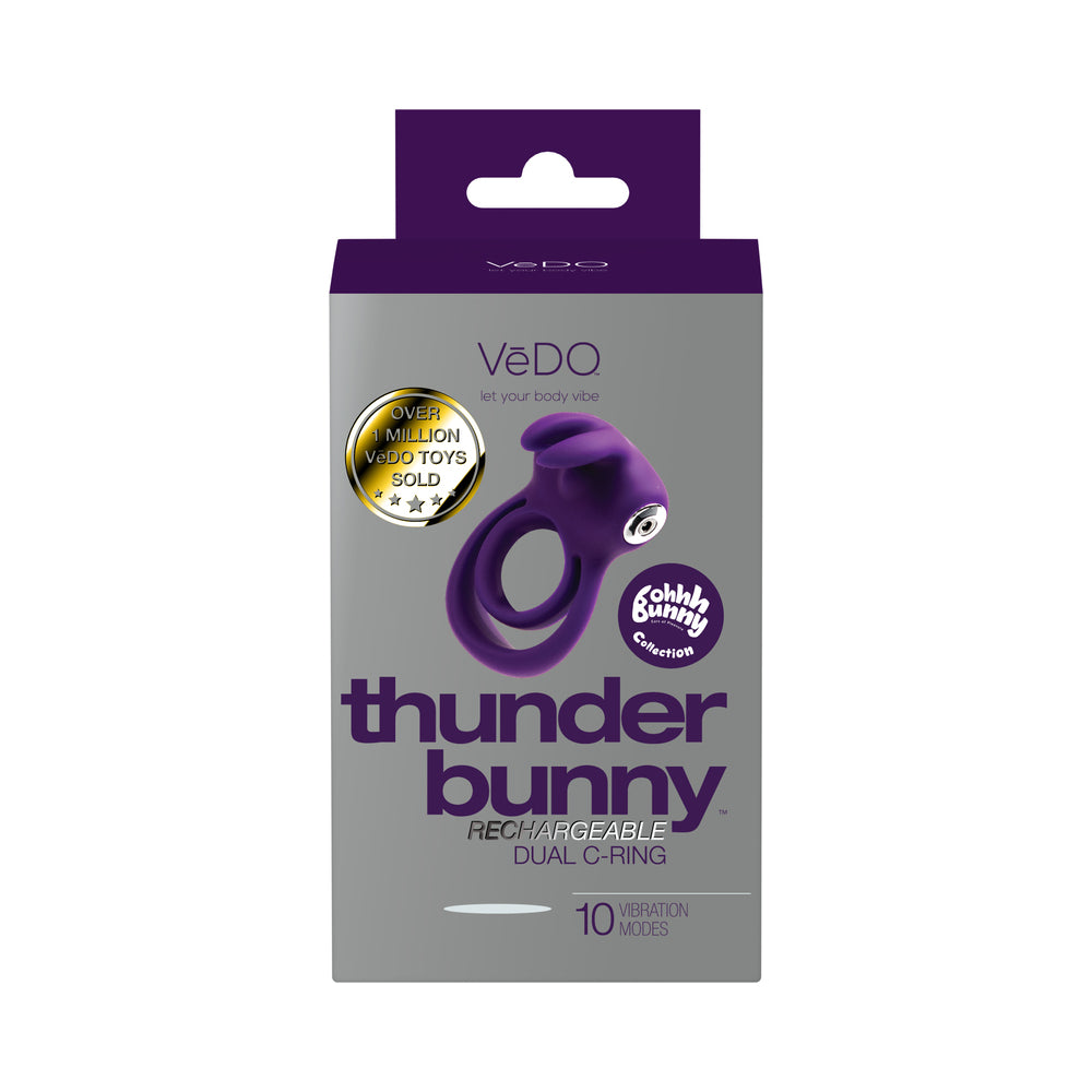 VeDO Thunder Bunny Rechargeable Dual Ring - Perfectly Purple