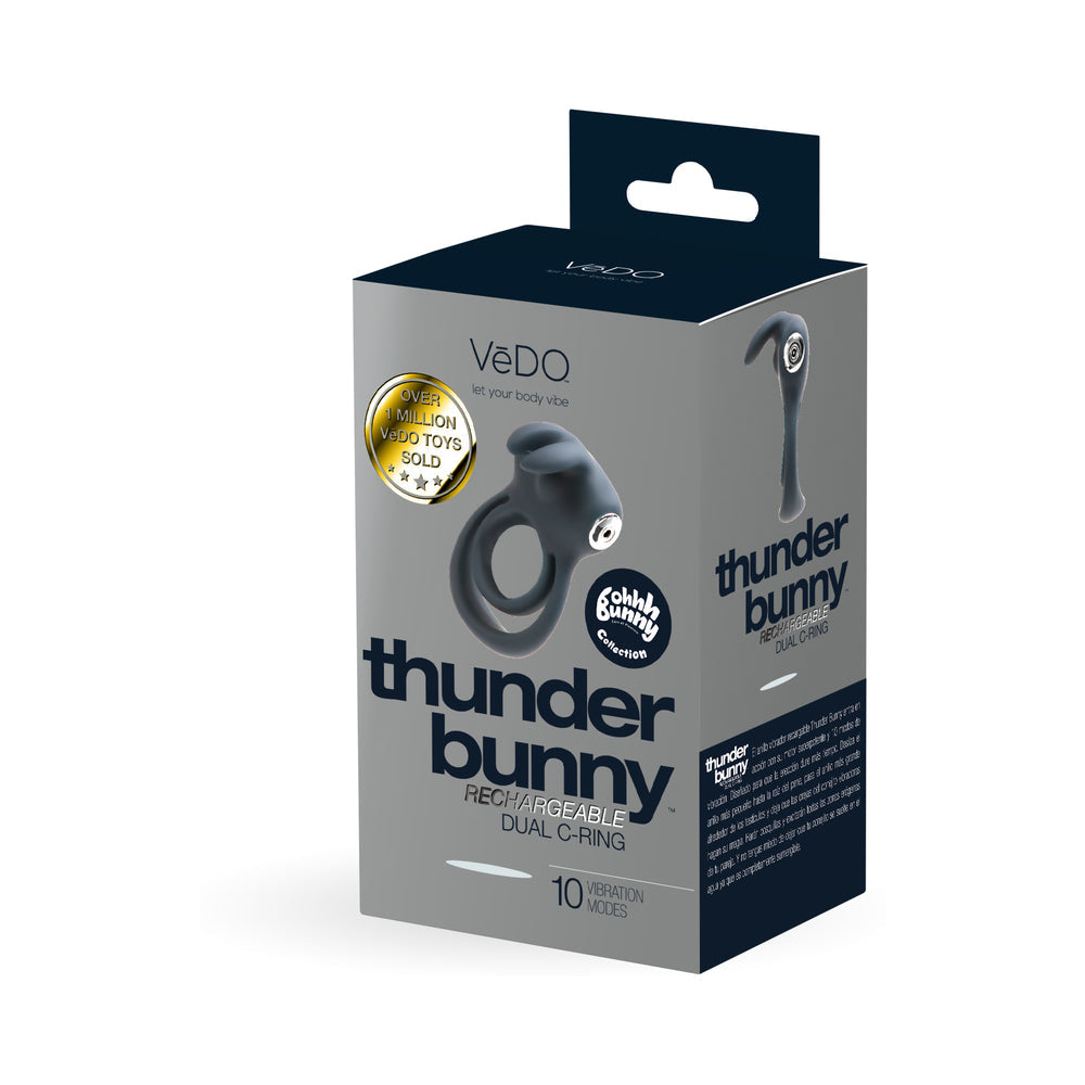 VeDO Thunder Bunny Rechargeable Dual Ring - Black Pearl