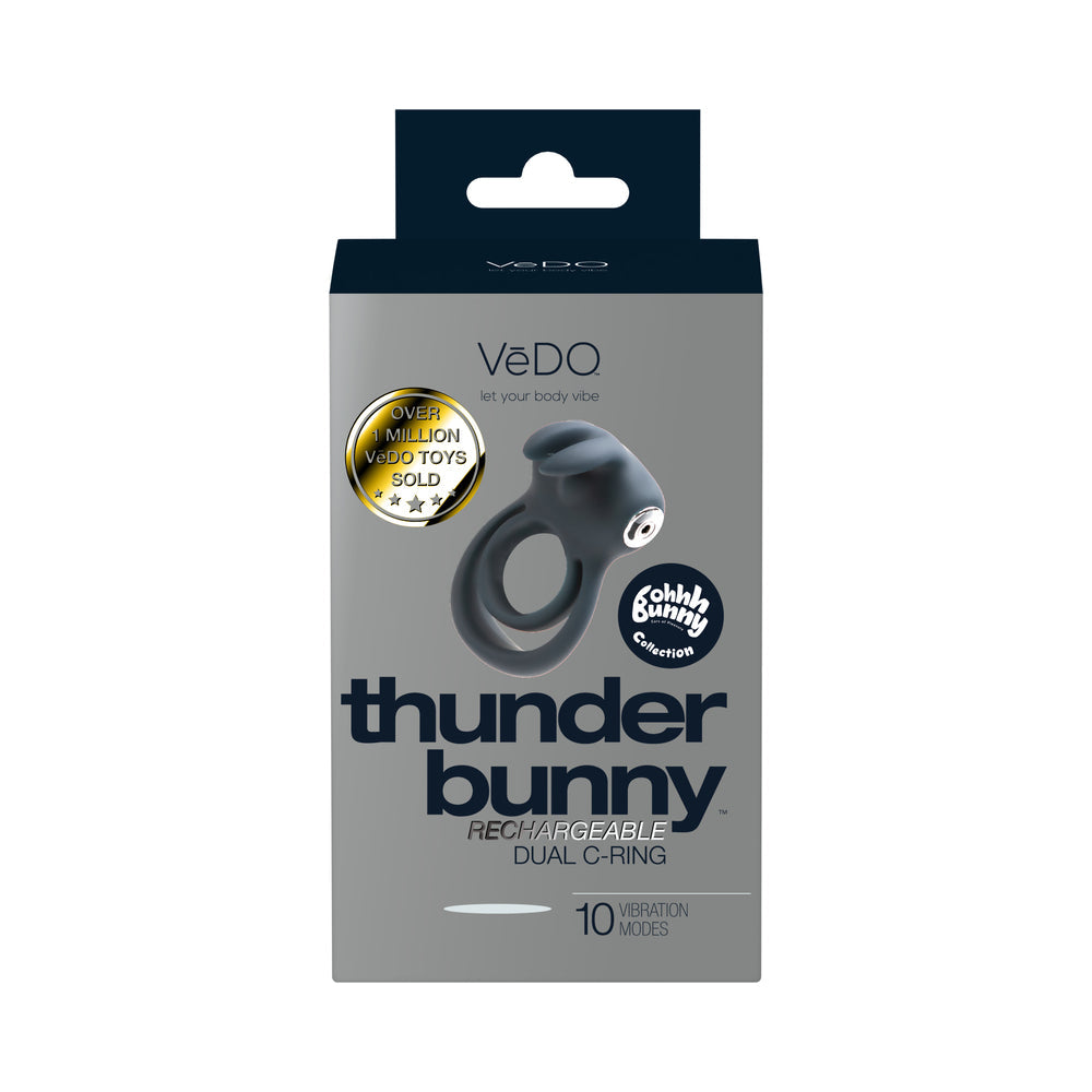 VeDO Thunder Bunny Rechargeable Dual Ring - Black Pearl