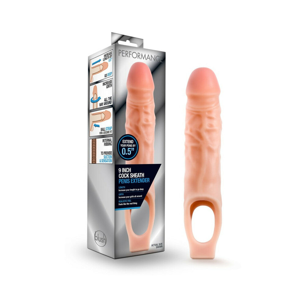 Performance Sheath Penis Extender-Vanilla 9"