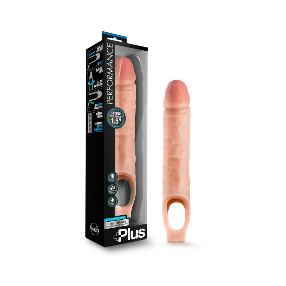 Performance Plus Sheath Penis Extender-Vanilla 10"