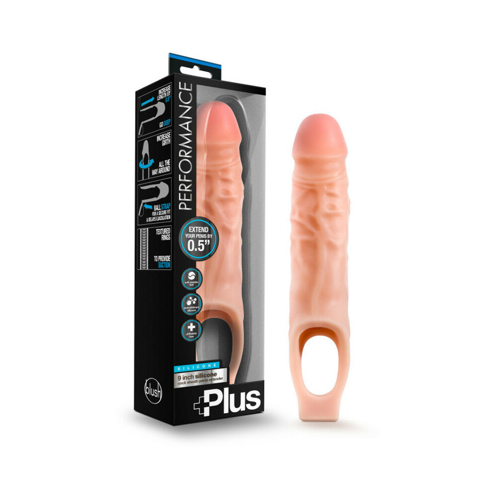 Performance Plus Sheath Penis Extender-Vanilla 9"
