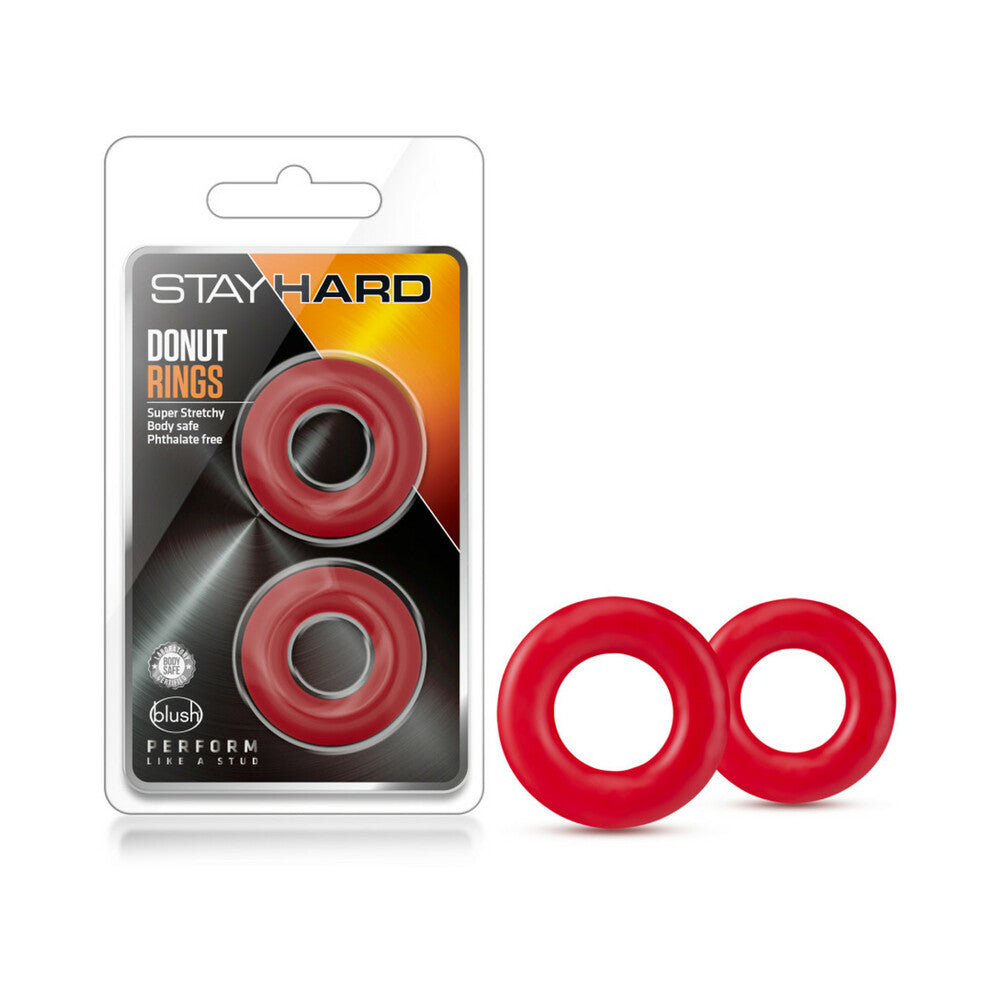 Stay Hard Donut Rings-Red