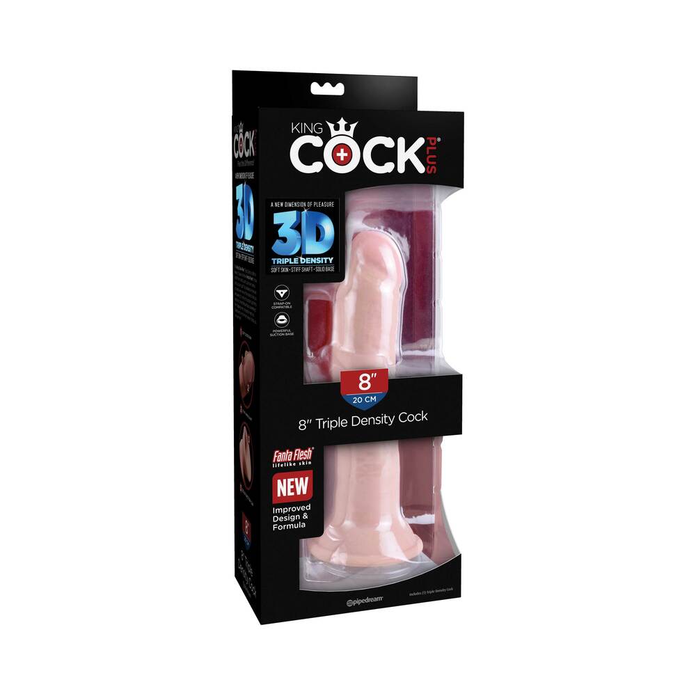 King Cock Plus Triple Density Cock-Light 8"