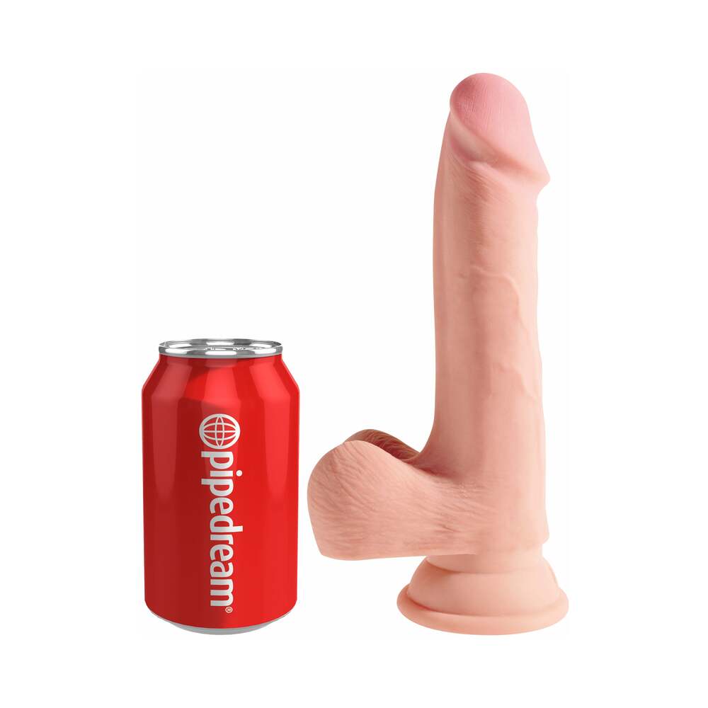 King Cock Plus Triple Density Cock with Balls-Light 7.5"