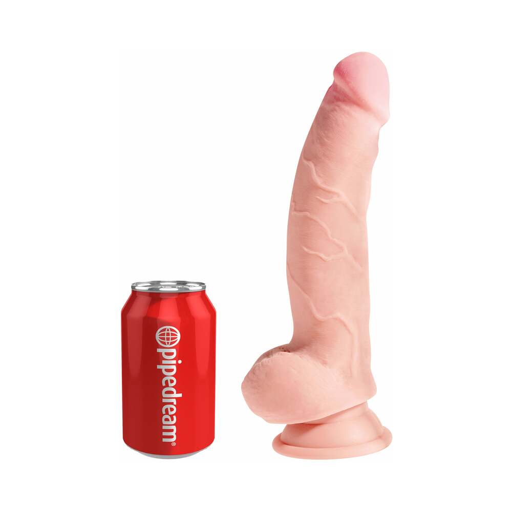 King Cock Plus Triple Density Fat Cock with Balls-Light 8"