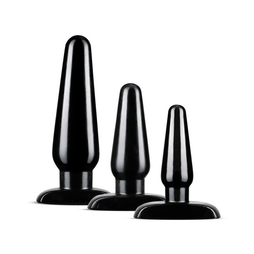 Blush Anal Adventures Basic Plug Kit - Black